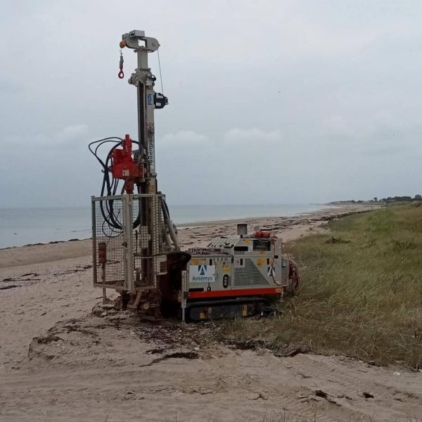 Investigations géotechniques sur les plages du débarquement