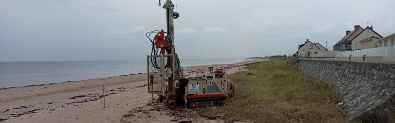 Investigations géotechniques sur les plages du débarquement